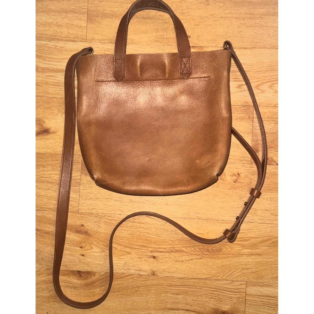 Madewell Small Transport Tote English Saddle Brown Leather Crossbody Bag Handbag